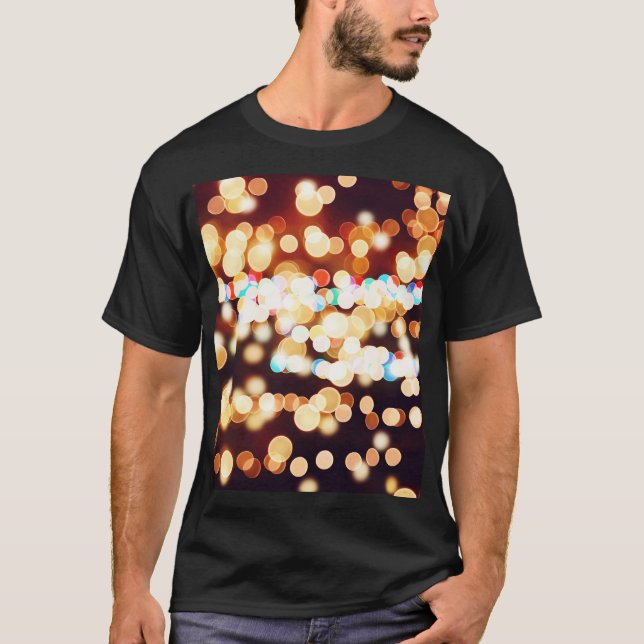 Camiseta Textura Colorida de Abstrato Bokeh (Frente)