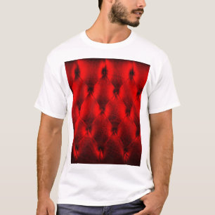 Camiseta Textura de almofada de preenchimento vermelho de v