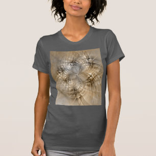 Camiseta Textura de Arte Fractal Abstrato Tons da Terra