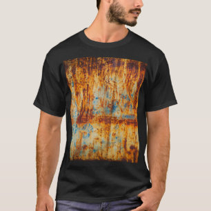 Camiseta Textura de metal azul enferrujado