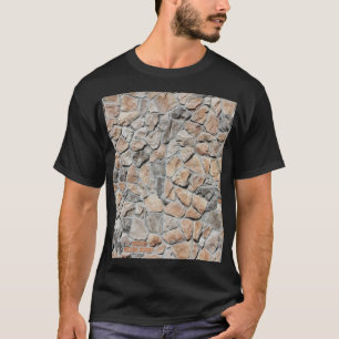 Camiseta Textura de Pedra do Castelo Brown