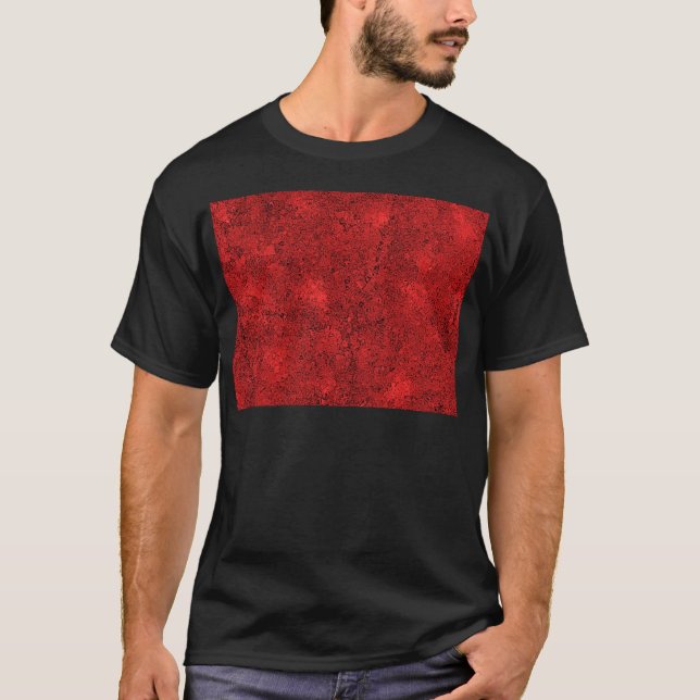 Camiseta Textura de Rocha de Lava Vermelha (Frente)