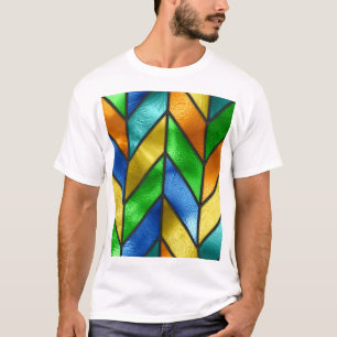 Camiseta Textura De Vidro Colorido Chevron