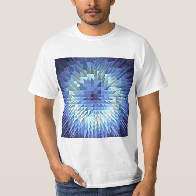 Camiseta textura geométrica abstrata do poligonal (Frente)