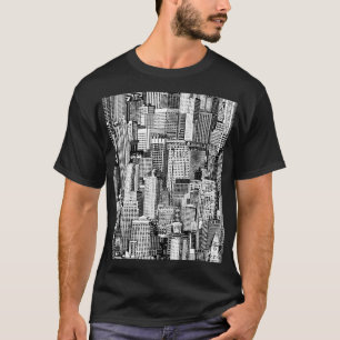 Camiseta Textura Isométrica de Cidade do Skyscraper