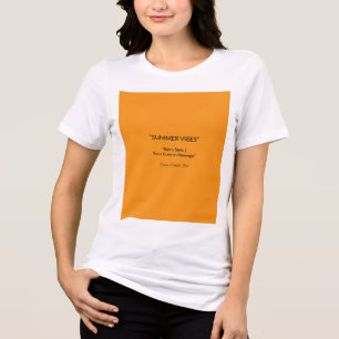 Camiseta Textura Laranja Retro – Arte de Vibrações de Verão