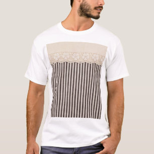 Camiseta Textura têxtil com tecido de rendas, padrão de fun