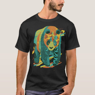 Camiseta Texturas coloridas e tatuadas de Panda por Tobe Fo