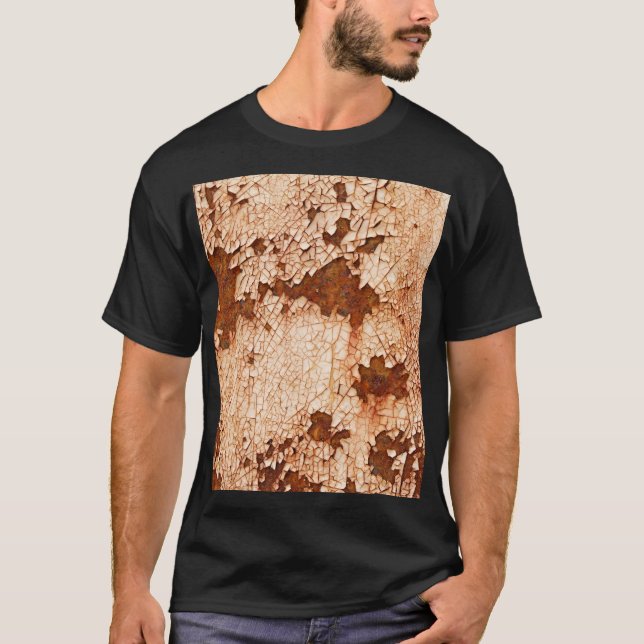 Camiseta Texturas de ferrugem: fundo de superfície curada. (Frente)