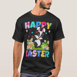 Camiseta Texugo   Coelho da Páscoa Feliz Texugo Domingo de 