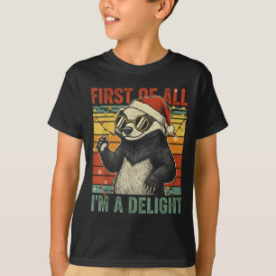 Camiseta Texugo-de-mel Natal Em Primeiro Lugar Sou Um Delíc