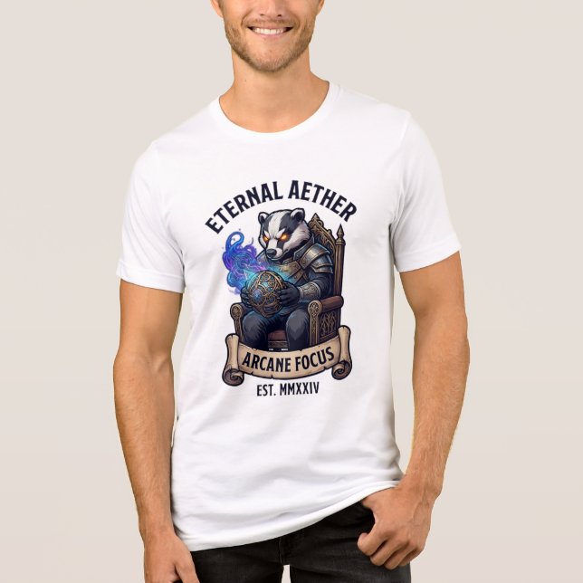 Camiseta Texugo Foco Arcano Éter Eterno (Frente)