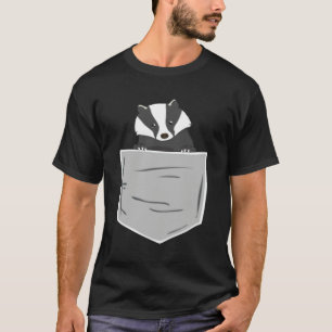 Camiseta Texugo Na Bolsa Vida Selvagem Texugo Na Saca
