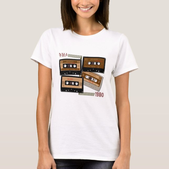 Camiseta Tezeta Throwback Tunes fita cassete (Frente)