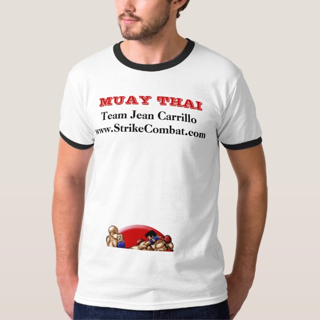 Camiseta thai_kick_logo, equipe Jean Carrillowww.StrikeCom… (Frente)