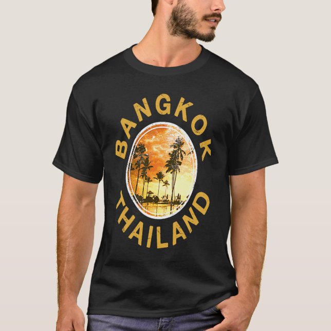 Camiseta Thailand Bangkok Retro Sunset (Frente)