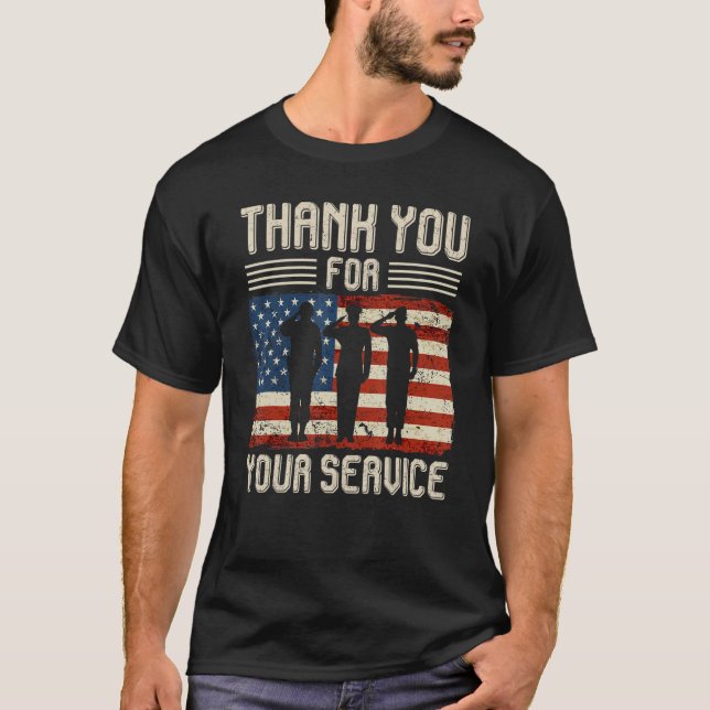 Camiseta Thank you for your services Patriotic - veterans d (Frente)
