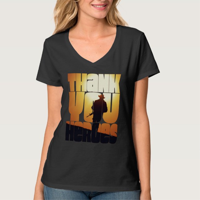 Camiseta Thank You Heroes  6 (Frente)