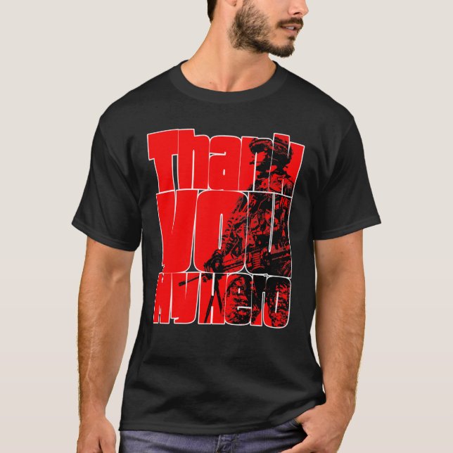 Camiseta Thank You My Hero Military Veteran  3 (Frente)