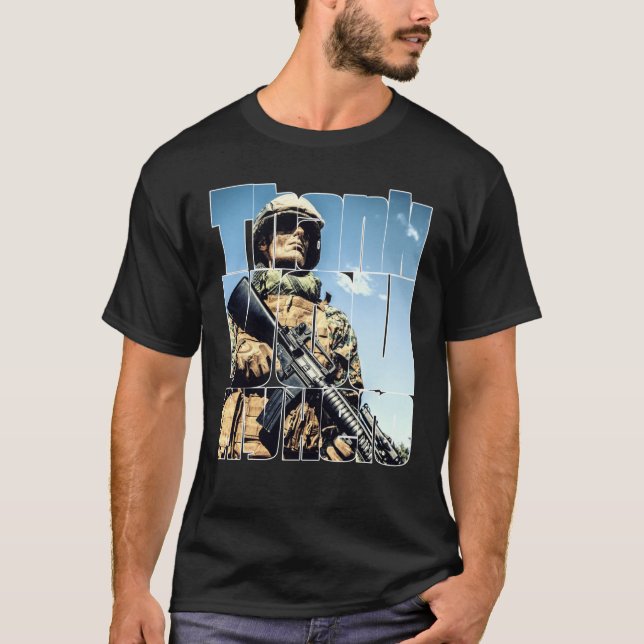 Camiseta Thank You My Hero Military Veteran  6 (Frente)