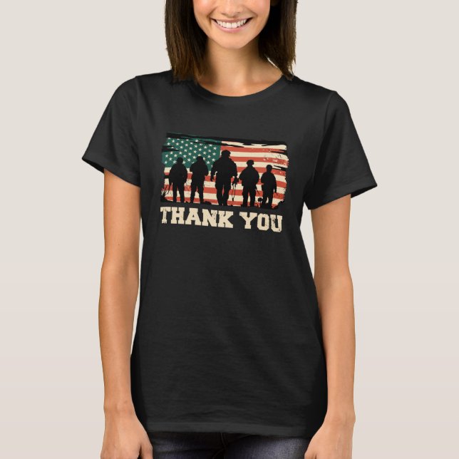 Camiseta Thank You Veterans Veterans Day (Frente)