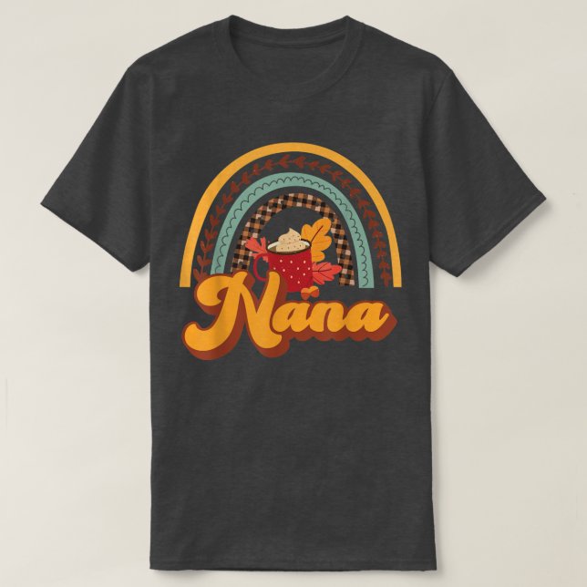 Camiseta Thankful Grateful Blessed Nana Fall Autumn Hallowe (Frente do Design)