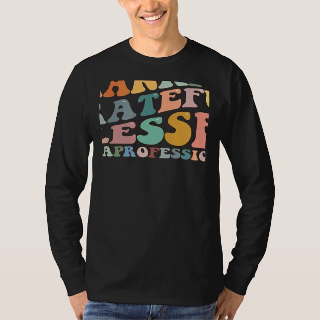 Camiseta Thankful Grateful Blessed Paraprofessional Fall Th (Frente)