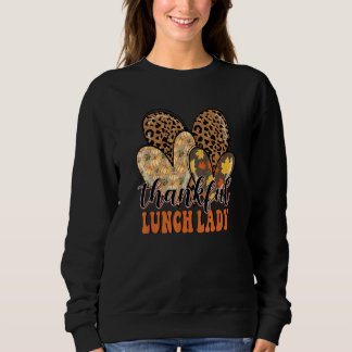 Camiseta Thankful Lunch Lady Cheetah Heart Lunch Lady Thank