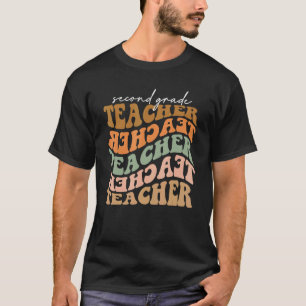 Camiseta Thankful Second Grade Teacher Retro Fall Vibes Aut