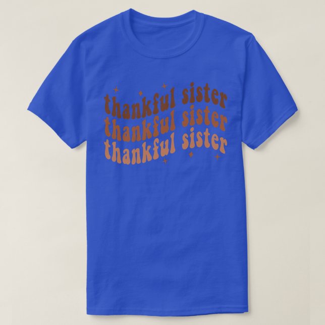 Camiseta Thankful Sister Cheetah Heart Sister Life Fall Tha (Frente do Design)