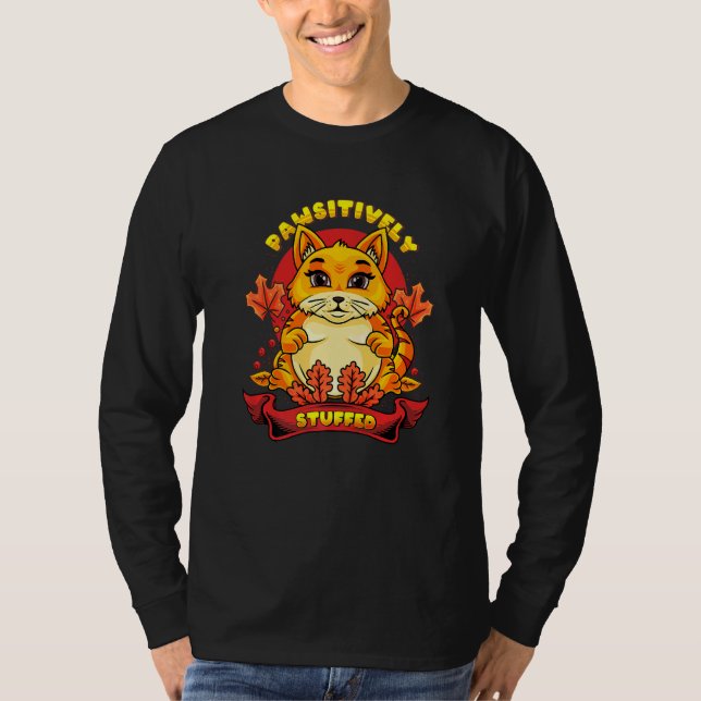 Camiseta Thanksgiving Cat   (Frente)