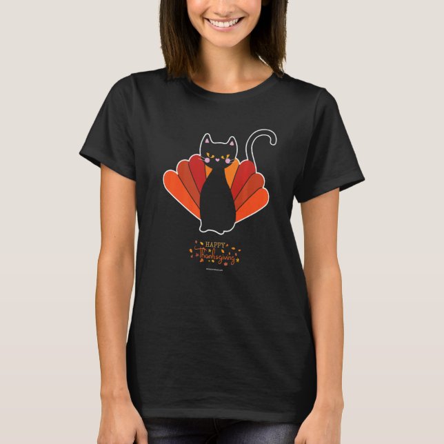 Camiseta Thanksgiving Cat   (Frente)