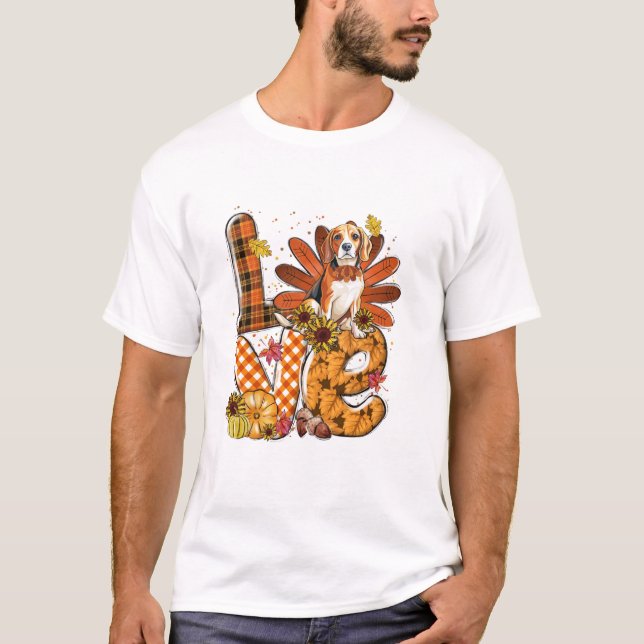 Camiseta Thanksgiving Cute Beagle (Frente)