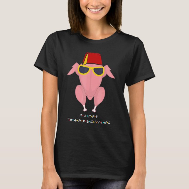Camiseta Thanksgiving  For Friends  Turkey Head (Frente)