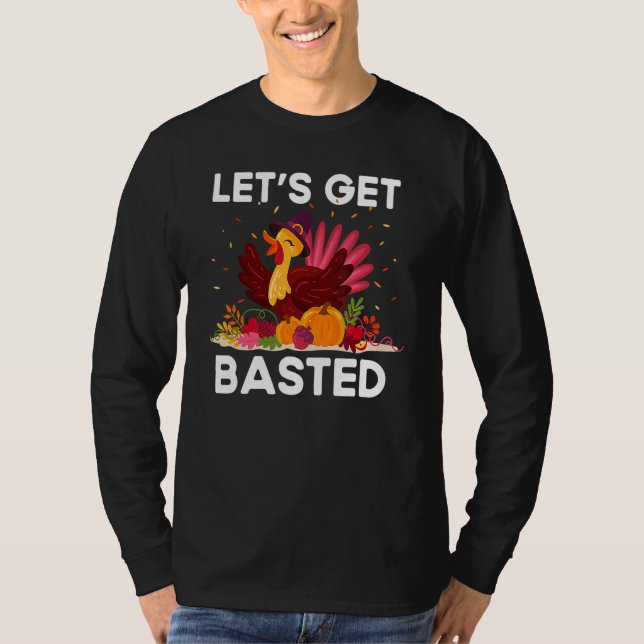 Camiseta Thanksgiving Friendsgiving  Fall Humour Basted (Frente)