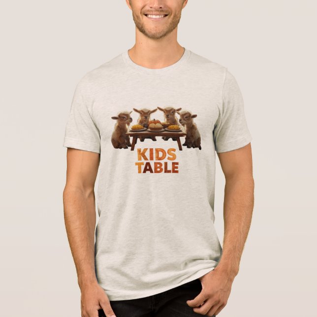Camiseta Thanksgiving: Kids' Table (Frente)