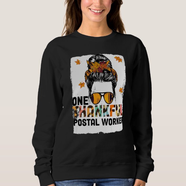 Camiseta Thanksgiving One Thankful Postal Worker   (Frente)