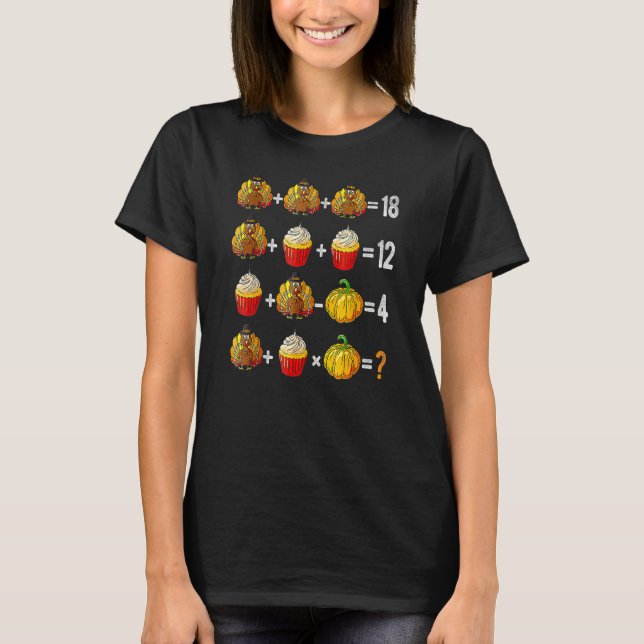 Camiseta Thanksgiving Order Of Operations Quiz Math Teacher (Frente)