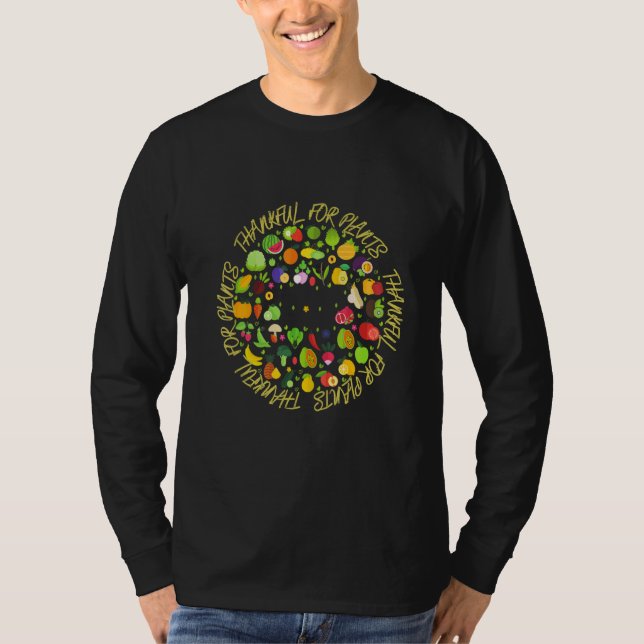 Camiseta Thanksgiving Plant Shirt for Vegans who love Veggi (Frente)