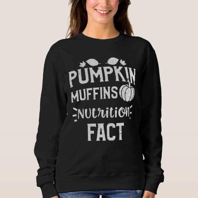 Camiseta Thanksgiving Pumpkin Muffins Nutrition Fact Pumpki (Frente)