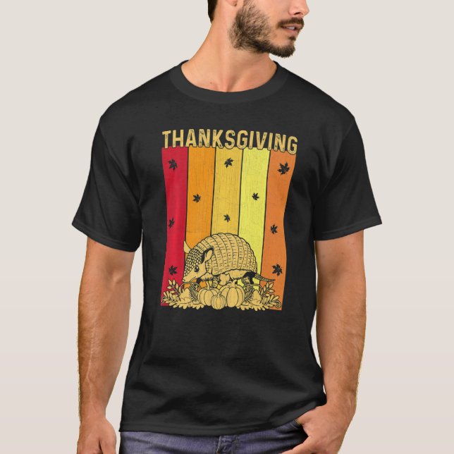 Camiseta Thanksgiving Retro Armadillo Matching Family Pajam (Frente)