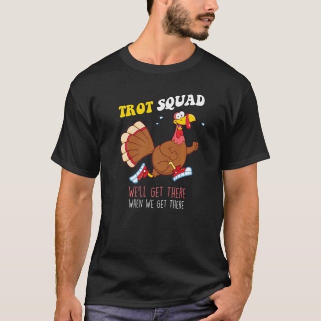 Camiseta Thanksgiving Running Marathon Turkey Trot Squad (Frente)