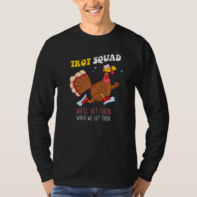 Camiseta Thanksgiving Running Marathon Turkey Trot Squad (Frente)