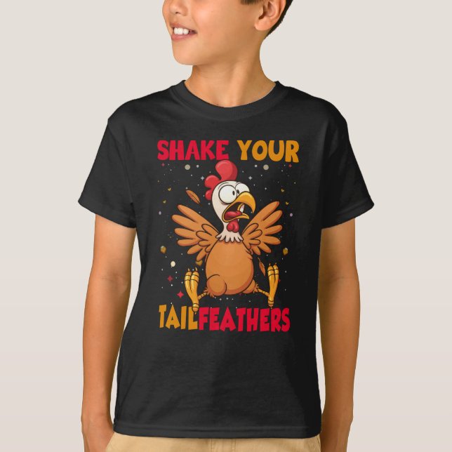 Camiseta Thanksgiving Shake Your Tail Feathers (Frente)