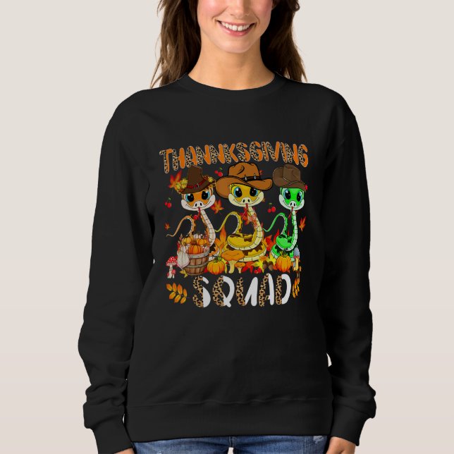 Camiseta Thanksgiving Squad Leopard Three Fall Snakes Weari (Frente)