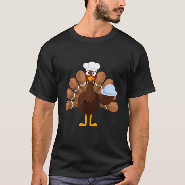 Camiseta Thanksgiving   Turkey Chef (Frente)