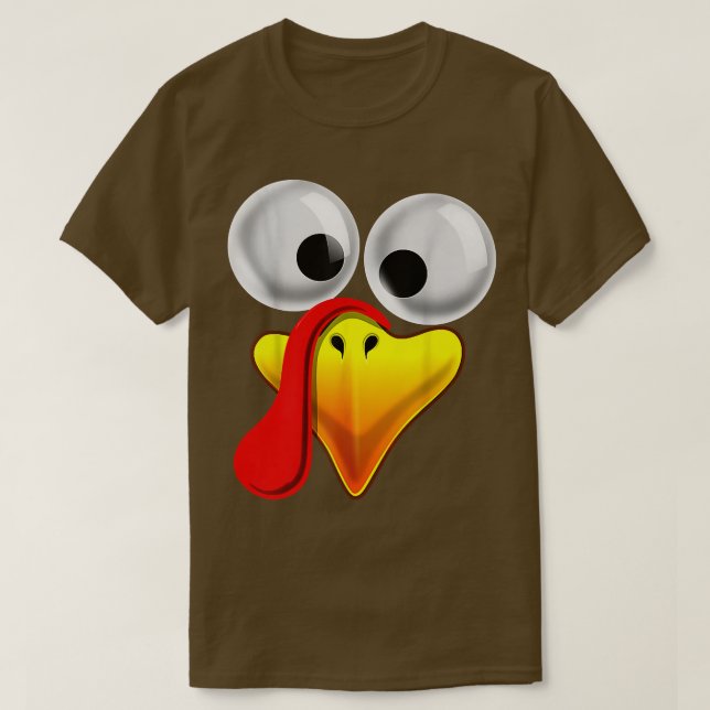 Camiseta Thanksgiving Turkey Face Matching Family Costume K (Frente do Design)