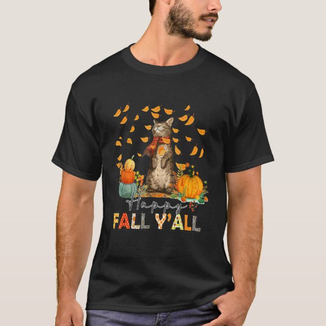 Camiseta Thanksgiving Turkey Fake Cat Meow  Cat Thanksgivin (Frente)
