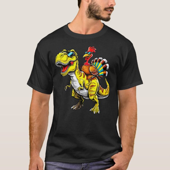 Camiseta Thanksgiving Turkeysaurus T-Rex Turkey Dinosaur To (Frente)