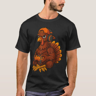 Camiseta Thanksgivingurkey Gamer Video Gaming Boys Men  gif